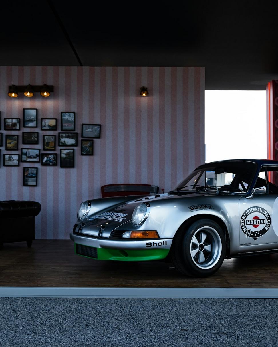 Porsche 356 in paint booth